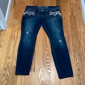 Rhinestone Express jeans size 12